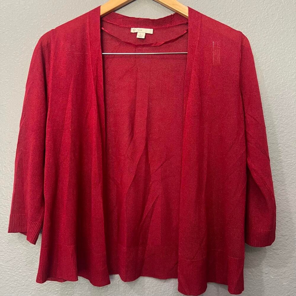 Red cardigan in size
